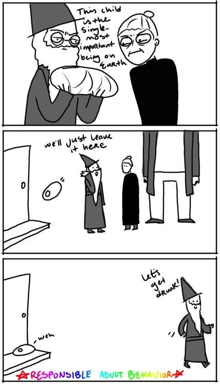 Harry Potter adult logic.