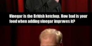 Vinegar is the British ketchup.