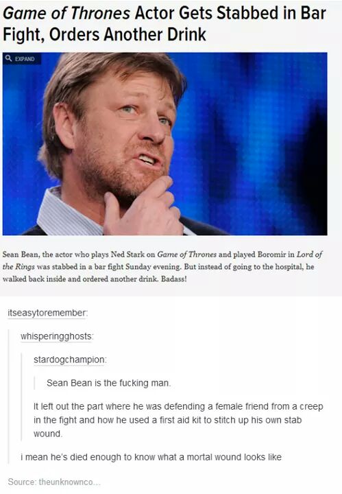 Tumblrites discuss Sean Bean