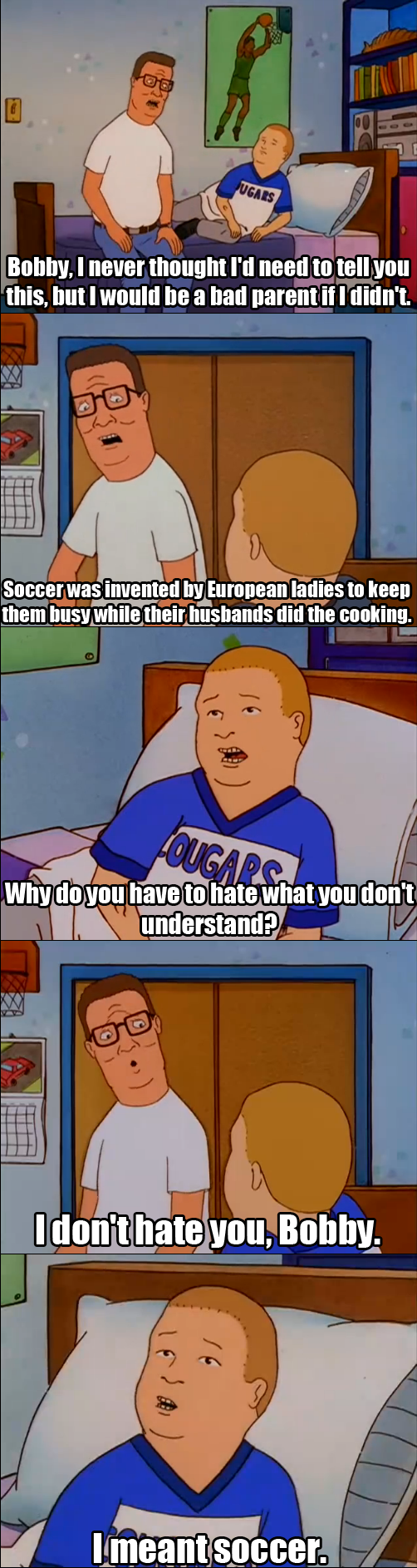 Hank Hill's opinion on the world cup.