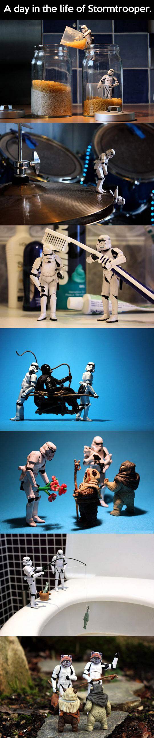 A day in the life of a Stormtrooper.