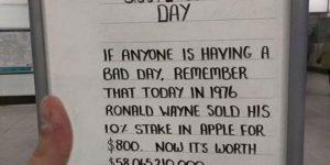 Ronald Wayne made a choice.