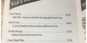 Clever kids menu