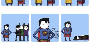 Awkward Superman.