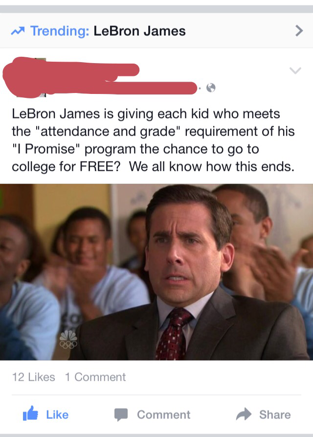 LeBron James doesn't watch the office.