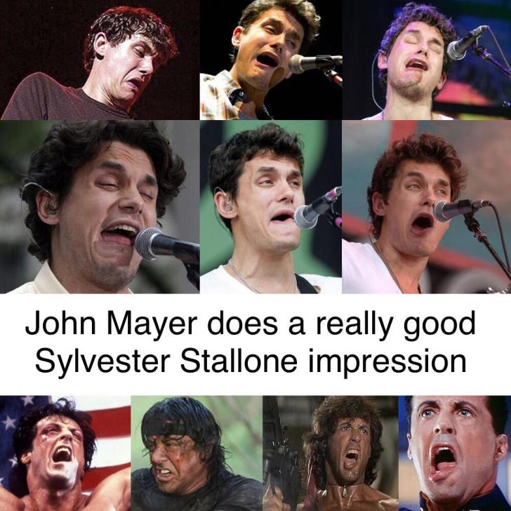 John Mayer vs. Sylvester Stallone