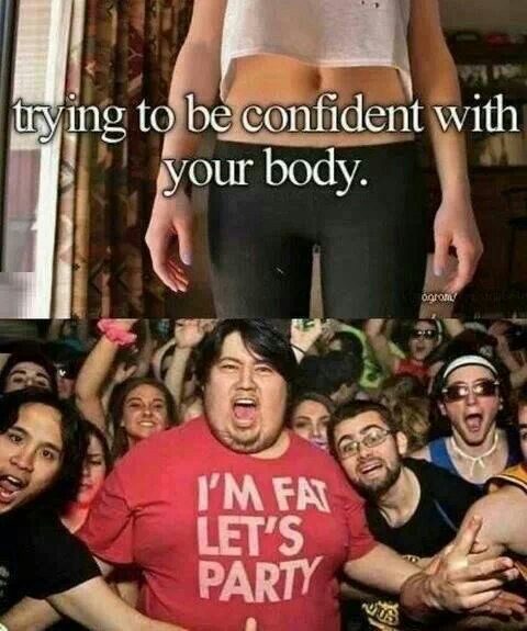 Being confident with your body.