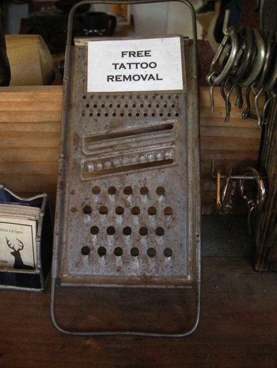 Free tattoo removal.