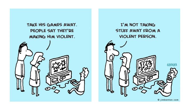 Violent games.
