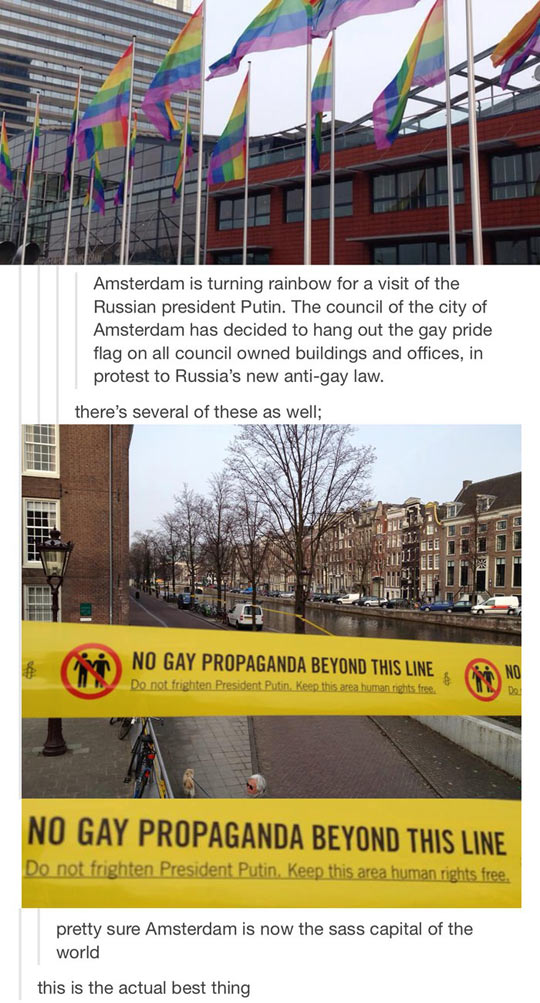Amsterdam is the sass capital of the world.