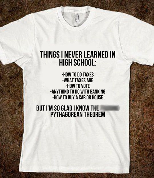 Things I never learned in High School.