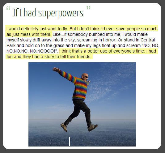 If I had superpowers.