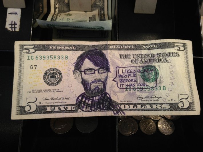Hipster Abe Lincoln.