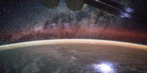 Large lightning strike on Earth lights up ISS solar panels