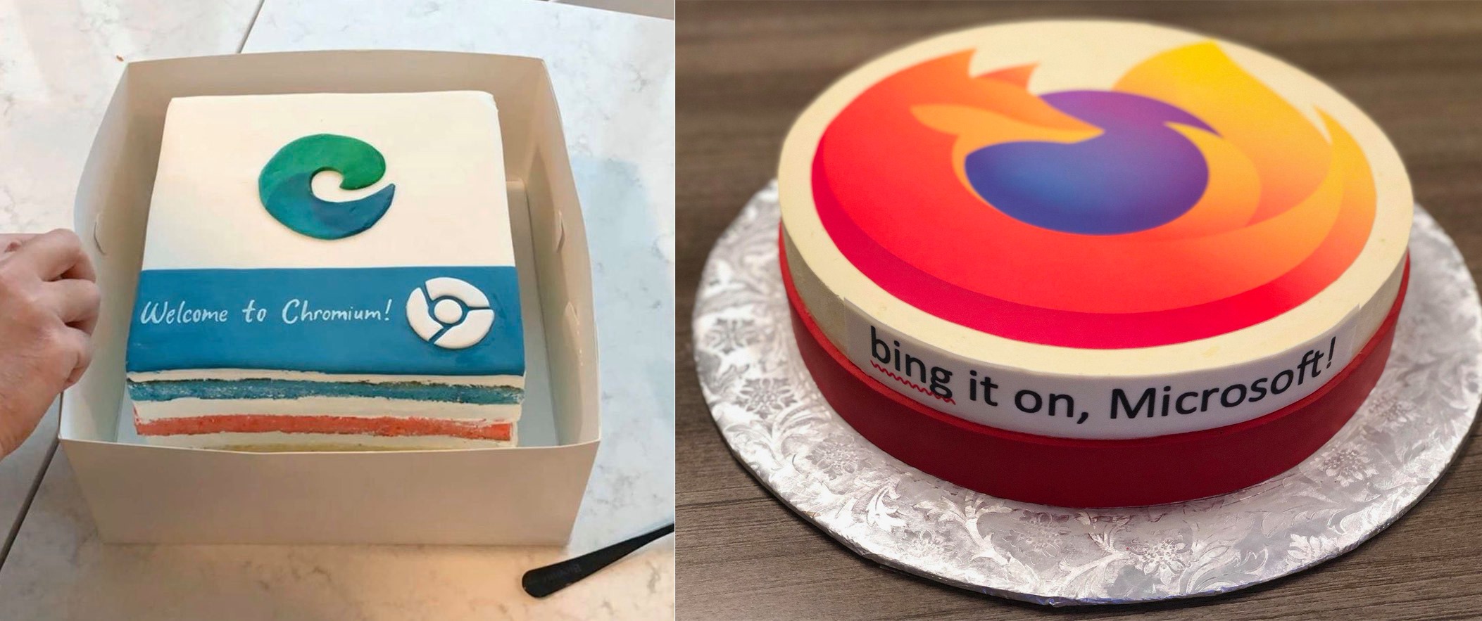 Google and Mozilla deliver cakes for Microsoft's new Edge team