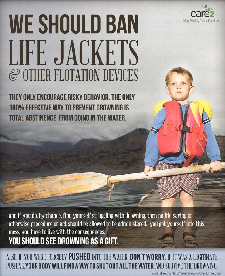 We should ban life jackets.