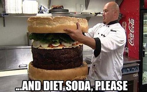 ... and diet soda, please.