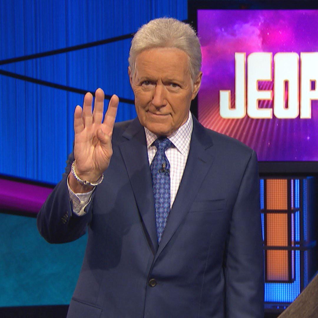 Alex Trebek back at work after a dash of chemotherapy.