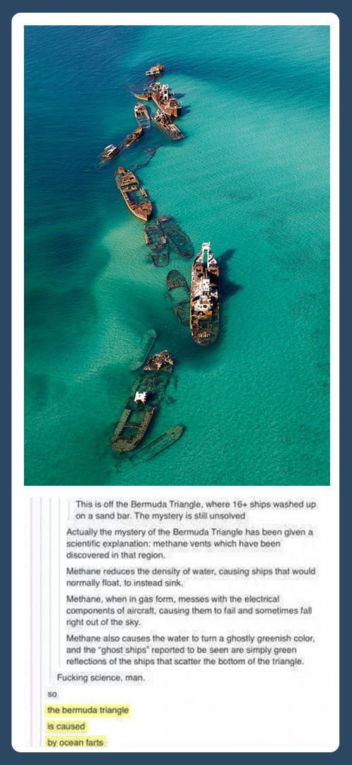 Explaining the Bermuda Triangle.