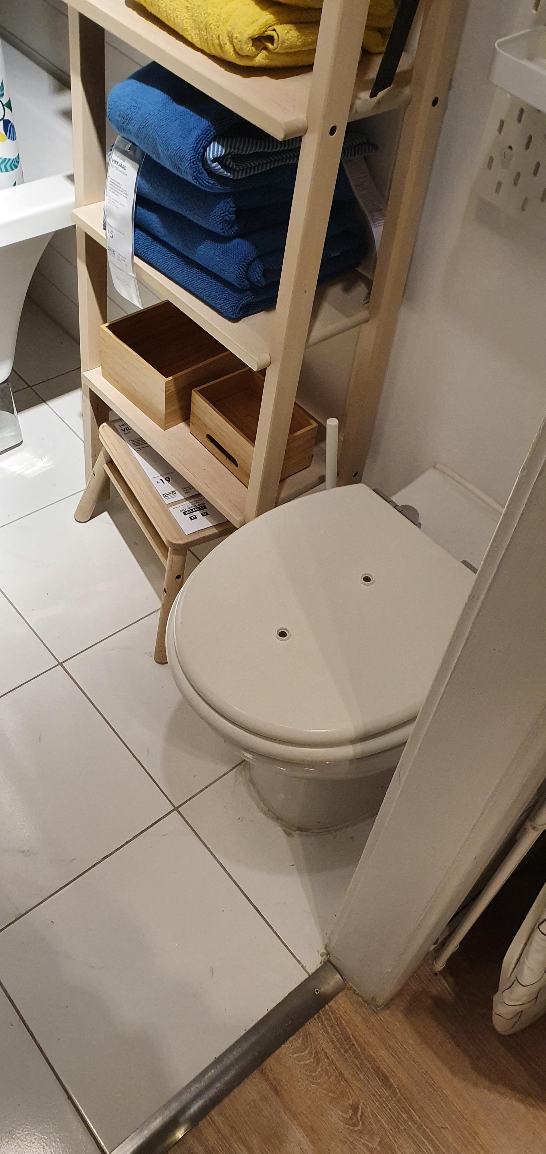 IKEA bolts down their toilets to stop people from pooping in the showrooms.