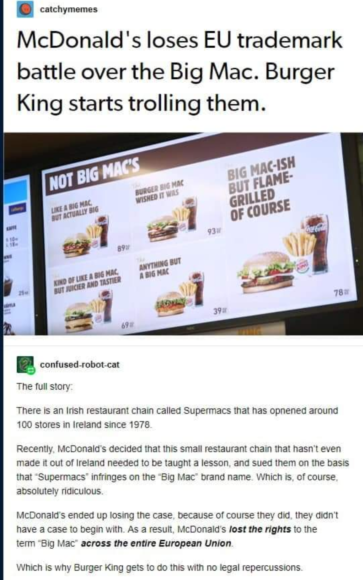 Definitely not a Big Mac