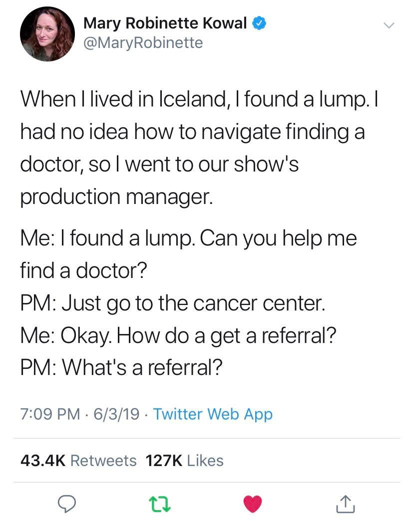 Iceland seems like a good place to maybe have cancer.