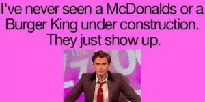 David Tennant on McDonalds and Burger King.