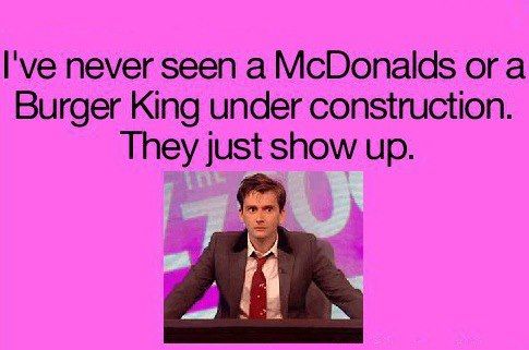 David Tennant on McDonalds and Burger King.