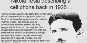 Nikola Tesla describing a cell phone of today back in 1926.