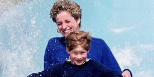 Princess Diana and Prince Harry bonding, circa 1992.