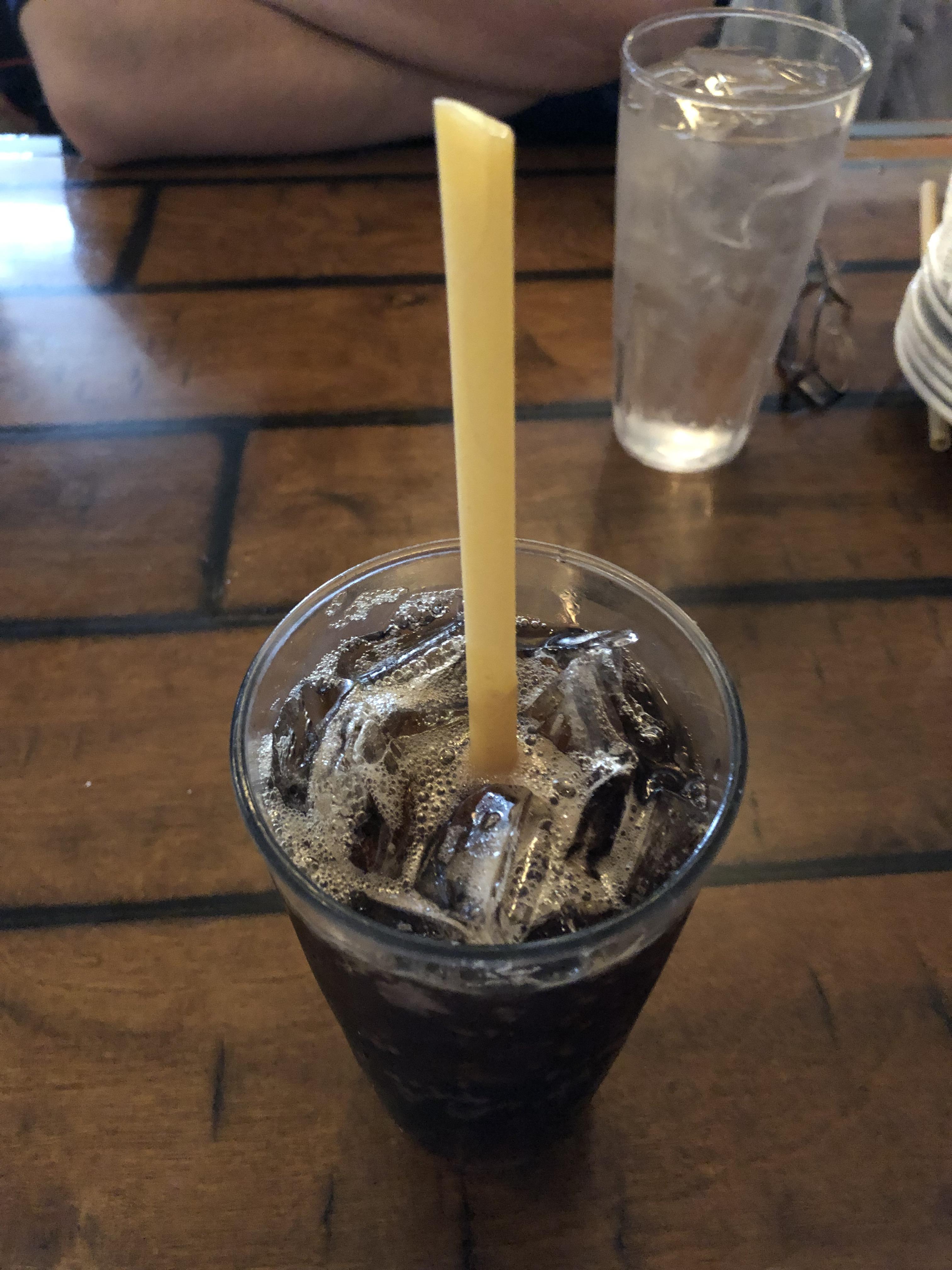 This Italian restaurant uses pasta noodles for straws.