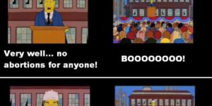 The Simpsons solve the abortion issue.