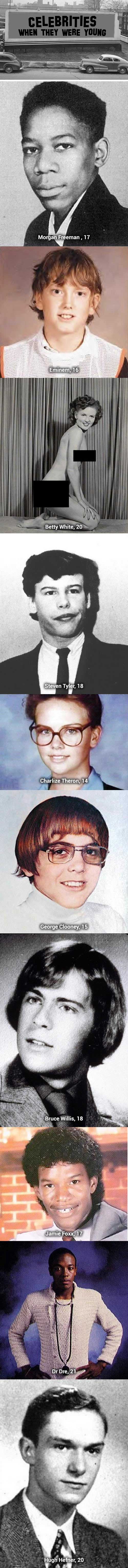 Celebrities when they were young.