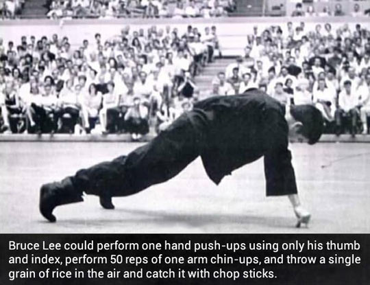 Bruce Lee is pretty bad a.