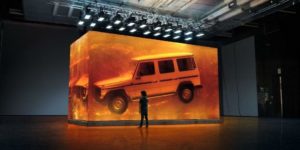 Mercedes Benz G-Class suspended in resin, for reasons…