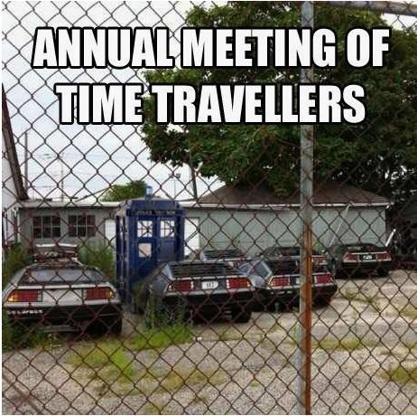 Annual meeting of time travelers.