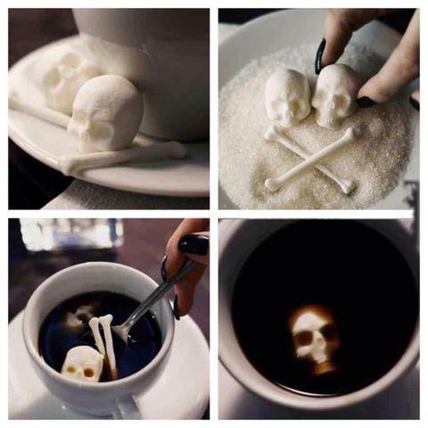 Skull and cross bones sugar cubes