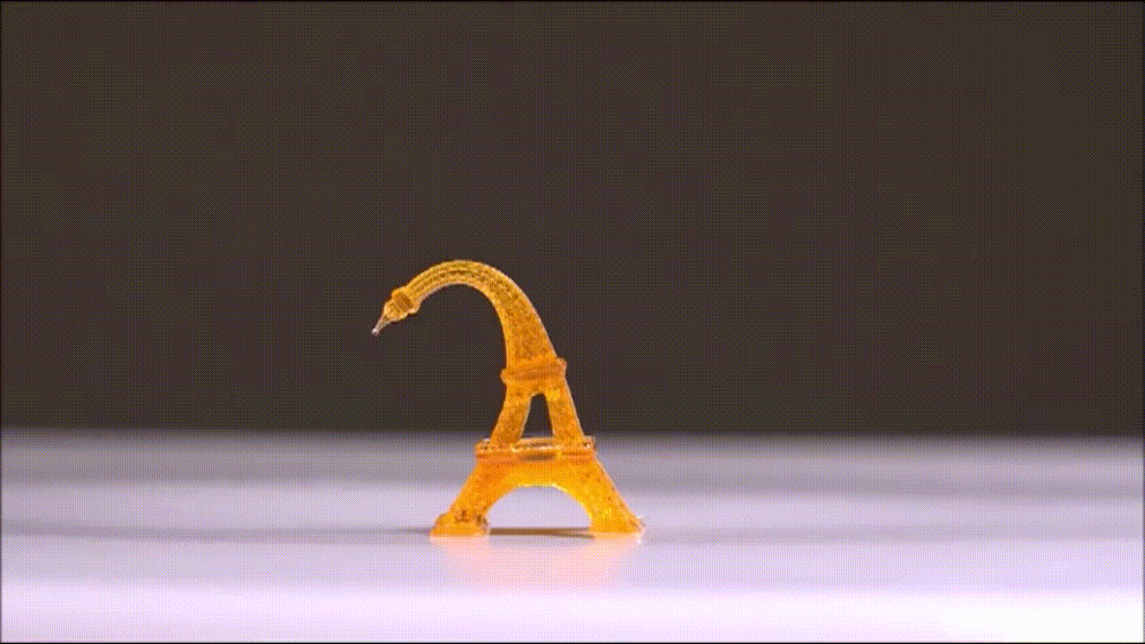Temperature sensitive, shape memory polymers 3D printed