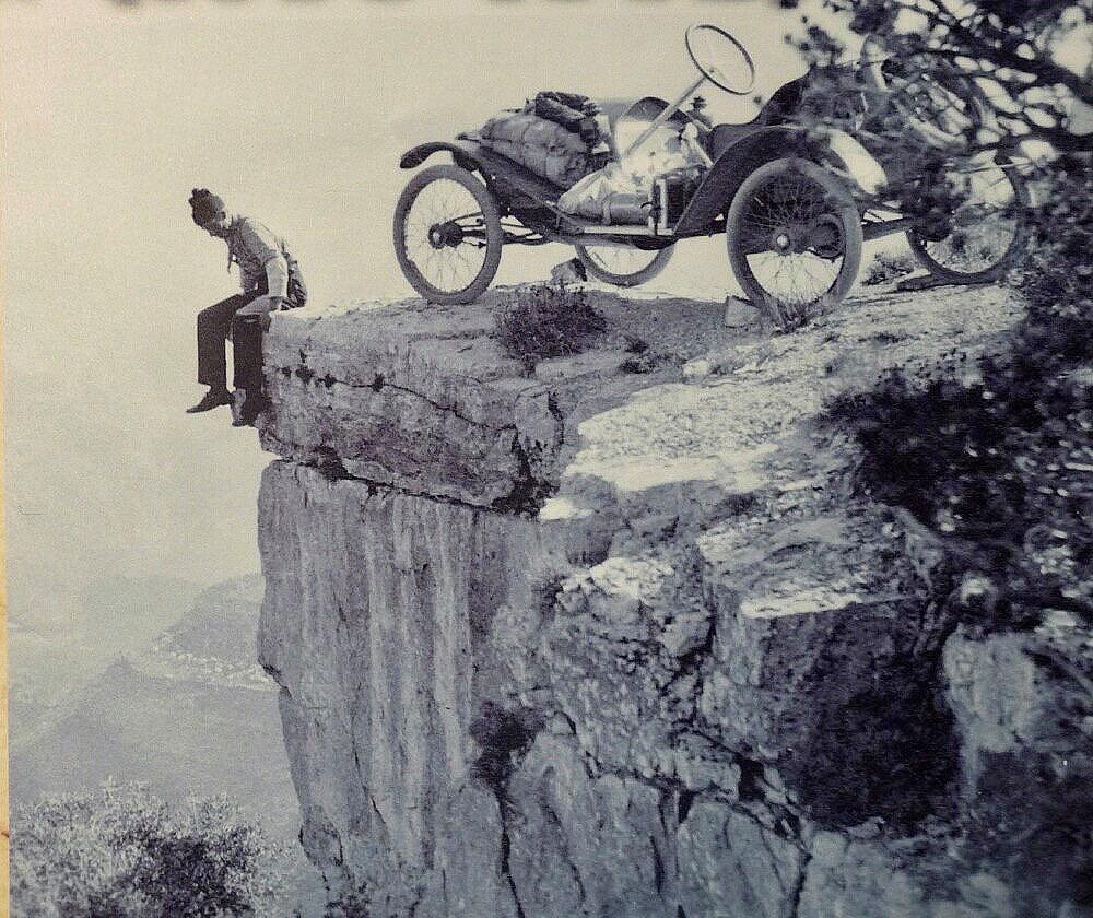 Grand Canyon drive-in, circa 1912.