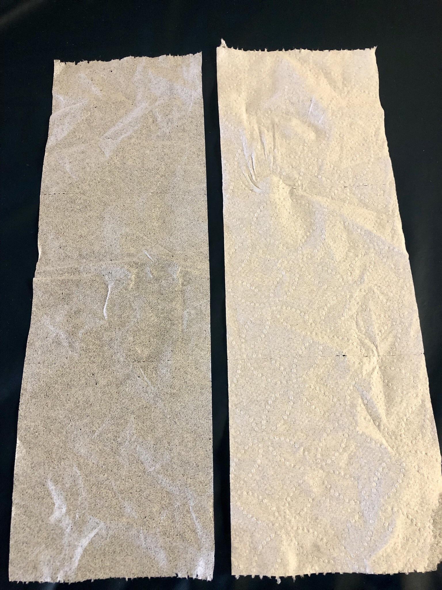 The toilet paper on all regular employee floors versus the one floor of executive offices.