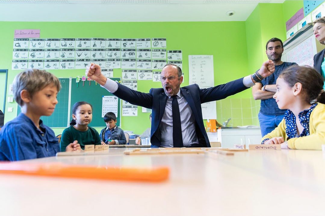 The French Prime minister winning a game of Risk