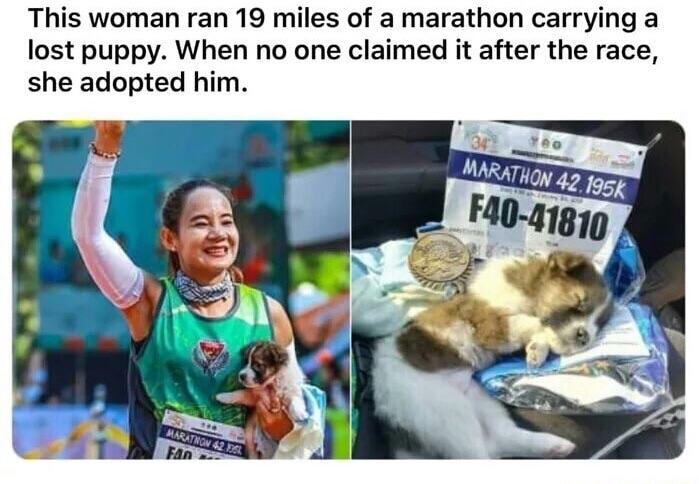 She did run off with it for 19 miles...