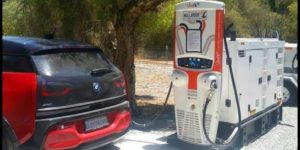 Electric car chargers running on diesel generators…