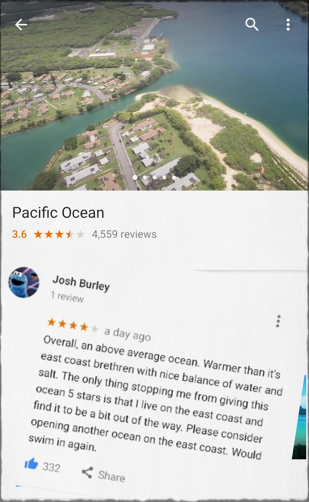 The Pacific Ocean, a review.