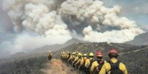 Firefighters from Mexico visiting Medford Oregon.