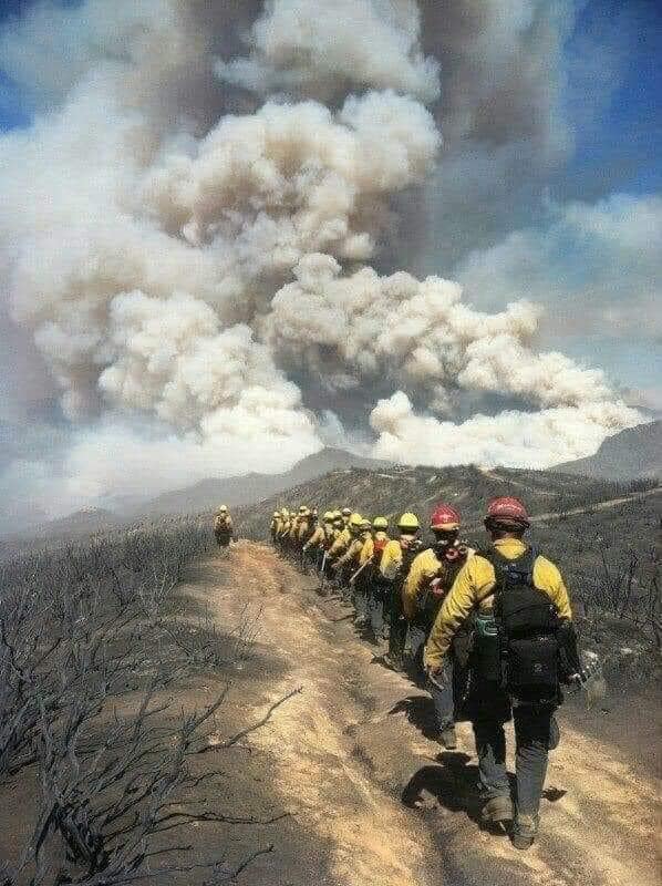 Firefighters from Mexico visiting Medford Oregon.