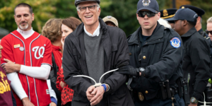 Ted Danson was arrested for protesting climate change in front of Capitol Hill. He seems content…