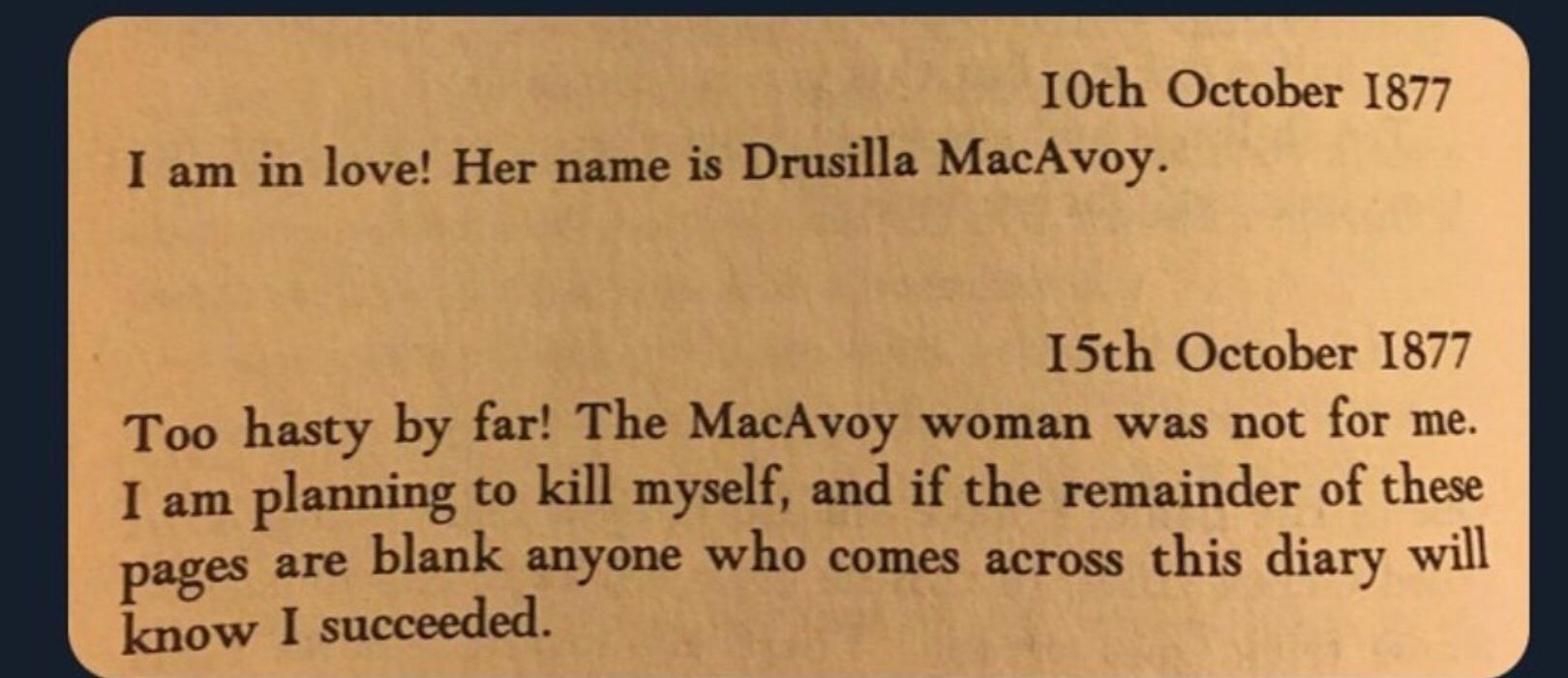 That damn MacAvoy woman... 