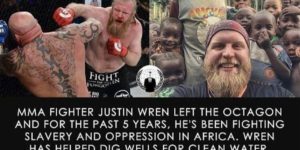 Justin Wren putting the work in.