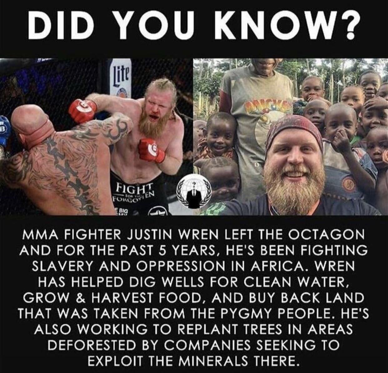 Justin Wren putting the work in.